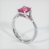 2.08 Ct. Sapphire Ring, 18K White Gold 2