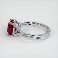 3.36 Ct. Ruby Ring, 18K White Gold 4