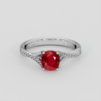 1.15 Ct. Ruby Ring, 18K White Gold 1
