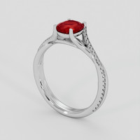 1.15 Ct. Ruby Ring, 18K White Gold 2