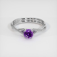 1.11 Ct. Sapphire Ring, 18K White Gold 1