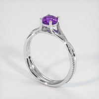 1.11 Ct. Sapphire Ring, 18K White Gold 2