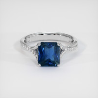 2.54 Ct. Sapphire Ring, 18K White Gold 1