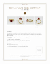 Ruby Ring 3.12 Ct. 14K Yellow Gold Appraisal