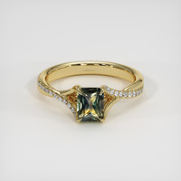 0.97 Ct. Sapphire Ring, 14K Yellow Gold 1