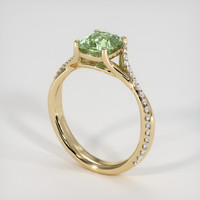 1.59 Ct. Yellowish Green Sapphire Ring, 14K Yellow Gold 2