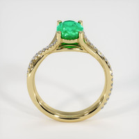 1.24 Ct. Emerald Ring, 18K Yellow Gold 3