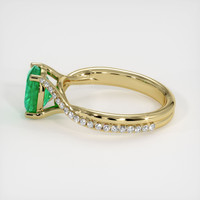 1.24 Ct. Emerald Ring, 18K Yellow Gold 4