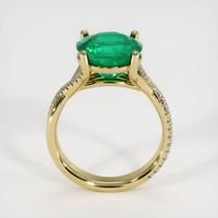 3.85 Ct. Emerald Ring, 18K Yellow Gold 3