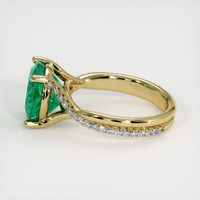 3.85 Ct. Emerald Ring, 18K Yellow Gold 4