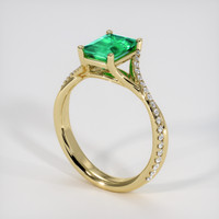 1.19 Ct. Emerald Ring, 18K Yellow Gold 2