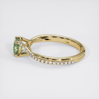 0.75 Ct. Green Sapphire Ring, 18K Yellow Gold 4