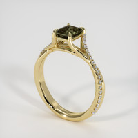 0.97 Ct. Sapphire Ring, 18K Yellow Gold 2