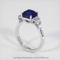 3.22 Ct. Blue Sapphire Ring, Platinum 950 2