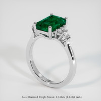 3.37 Ct. Emerald Ring, Platinum 950 2