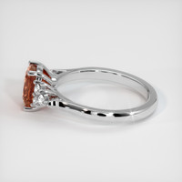 1.59 Ct. Padparadscha Sapphire Ring, Platinum 950 4