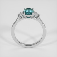 1.36 Ct. Bluish Green Sapphire Ring, Platinum 950 3