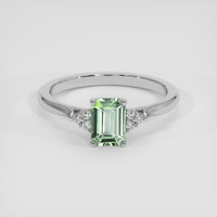 1.12 Ct. Green Sapphire Ring, Platinum 950 1