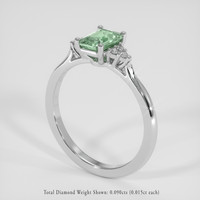 1.12 Ct. Green Sapphire Ring, Platinum 950 2