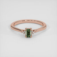 0.41 Ct. Bluish Green Sapphire Ring, 14K Rose Gold 1