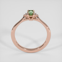 0.41 Ct. Bluish Green Sapphire Ring, 14K Rose Gold 3