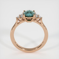 1.19 Ct. Greenish Blue Sapphire Ring, 14K Rose Gold 3