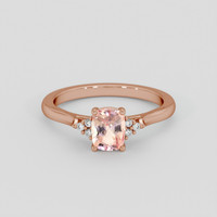 0.95 Ct. Padparadscha Sapphire Ring, 18K Rose Gold 1