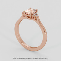 0.95 Ct. Padparadscha Sapphire Ring, 18K Rose Gold 2