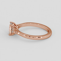 0.95 Ct. Padparadscha Sapphire Ring, 18K Rose Gold 4