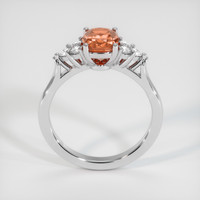 1.59 Ct. Padparadscha Sapphire Ring, 18K White Gold 3