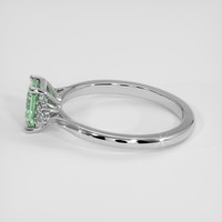 1.12 Ct. Green Sapphire Ring, 18K White Gold 4