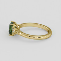 1.20 Ct. Yellowish Green Sapphire Ring, 10K Yellow Gold 4