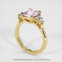 3.02 Ct. Pink Sapphire Ring, 14K Yellow Gold 2