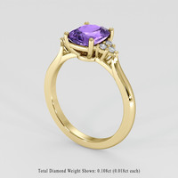 1.94 Ct. Purple Sapphire Ring, 14K Yellow Gold 2
