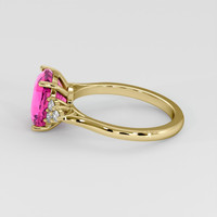 4.06 Ct. Pink Sapphire Ring, 14K Yellow Gold 4