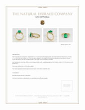 Emerald Ring 2.12 Ct., 18K Yellow Gold Appraisal