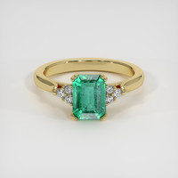 1.83 Ct. Emerald Ring, 18K Yellow Gold 1