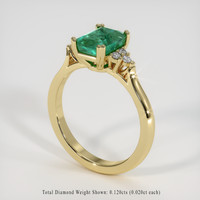 1.83 Ct. Emerald Ring, 18K Yellow Gold 2