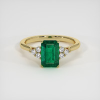 2.29 Ct. Emerald Ring, 18K Yellow Gold 1