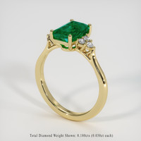 2.29 Ct. Emerald Ring, 18K Yellow Gold 2