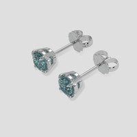 <span>1.00</span>&nbsp;<span class="tooltip-light">Ct.Tw.<span class="tooltiptext">Total Carat Weight</span></span> Greenish Blue Sapphire Earrings, Platinum 950 3