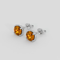 <span>2.52</span> <span class="tooltip-light">Ct.Tw.<span class="tooltiptext">Total Carat Weight</span></span> Orange Sapphire Earrings, Platinum 950 3