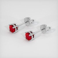 <span>0.44</span>&nbsp;<span class="tooltip-light">Ct.Tw.<span class="tooltiptext">Total Carat Weight</span></span> Ruby Earrings, Platinum 950 2