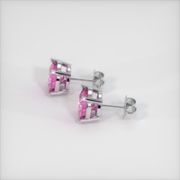 3.48 Ct.Tw. Pink Sapphire Earrings, Platinum 950 3