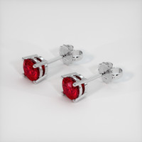 <span>0.62</span>&nbsp;<span class="tooltip-light">Ct.Tw.<span class="tooltiptext">Total Carat Weight</span></span> Ruby Earrings, Platinum 950 2