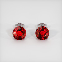 2.80 Ct.Tw. Ruby Earrings, Platinum 950 1