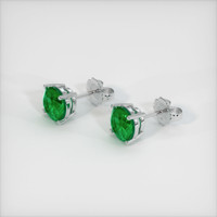 3.23 Ct.Tw. Emerald Earrings, Platinum 950 2