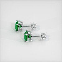 3.23 Ct.Tw. Emerald Earrings, Platinum 950 3