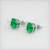 <span>7.25</span>&nbsp;<span class="tooltip-light">Ct.Tw.<span class="tooltiptext">Total Carat Weight</span></span> Emerald Earrings, Platinum 950 2