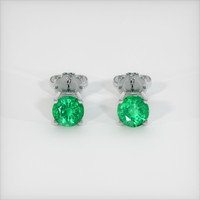 Studs Emerald Earrings 1.85 Ct.Tw.Total Carat Weight, Platinum 950 Preview